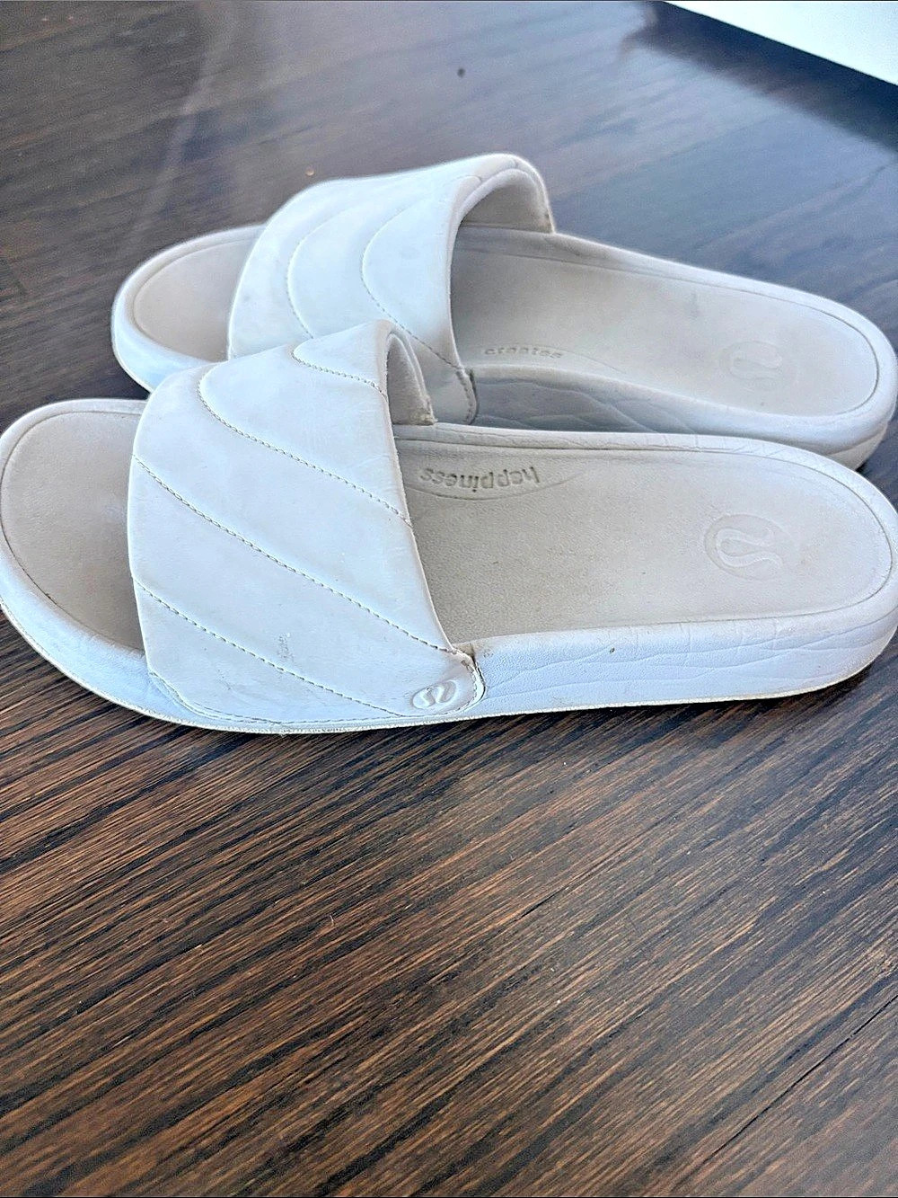 Lululemon White Slide Sandals